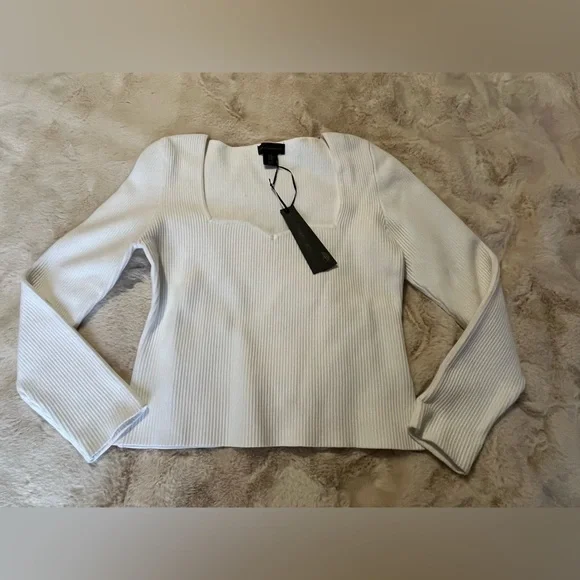 *NWT* House of Harlow 1960 white sweater size XL - Picture 3 of 6